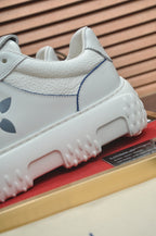 LV TRAINER WHITE MIX GREY CALFSKIN