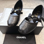 CC 25b Fall-Winter Mary Janes 15mm Black Calfskin & Sheepskin 415775