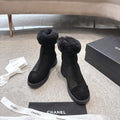 CC 25K Snow Boots 30mm Black Wool Suede 527624