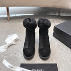 CC 25K Snow Boots 30mm Black Wool Suede 527624