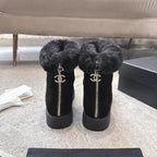 CC 25K Snow Boots 30mm Black Wool Suede 527624