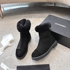 CC 25K Snow Boots 30mm Black Wool Suede 527624