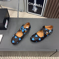 Alaila Criss Cross Ballet Flats In Black Lambskin 996063
