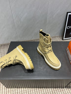 HM 25s Tobacco Boots 30mm Yellow-beige Cowhide 442555