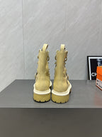 HM 25s Tobacco Boots 30mm Yellow-beige Cowhide 442555