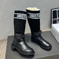 Dior 2025 Boot Black White Suede Cowhide Fur 502075