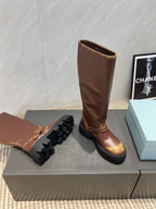 Prada 25 Boot Brown Cowhide 501666