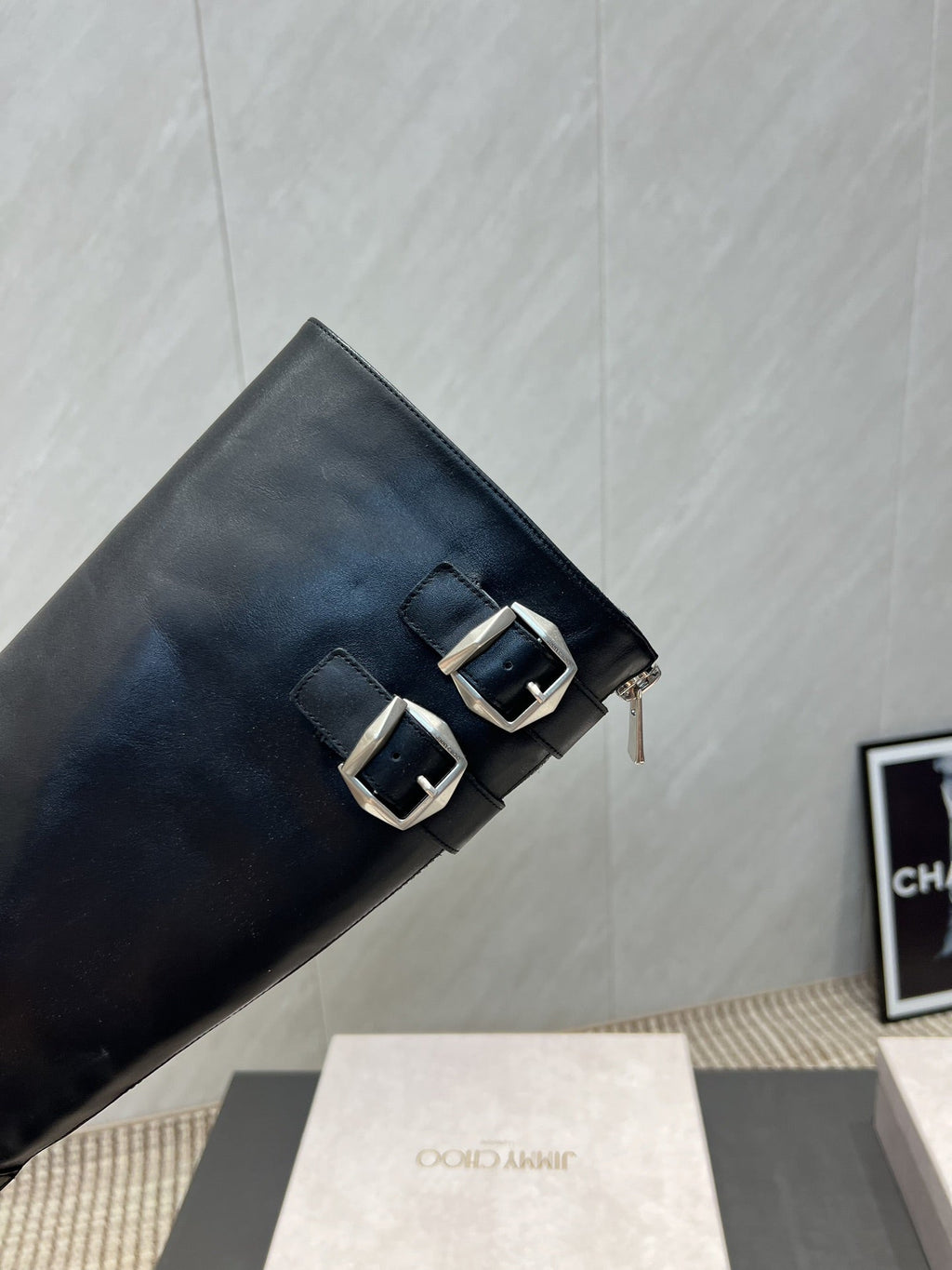 Jimmy Choo Brooklyn Boots Black Leather 540671