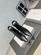 Jimmy Choo Camie AB 80 Ankle Boots 85mm Black Leather 540675