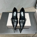 Jimmy Choo Araya Pumps 65mm Black Velvet Embellished Pointed Toe 540676