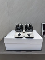 CD platform casual sneaker black white suede mesh 539674