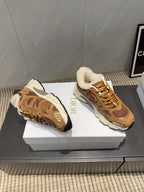 CD platform casual sneaker brown wool suede mesh 539677