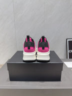 Chanel 25 Sneaker Pink White Black Suede 540278