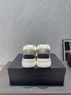 Chanel 25 Sneaker White Gold Mesh Leather 540309