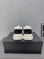 Chanel 25 Sneaker Black White Mesh Fabric 540320