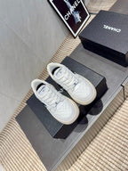 Chanel 25 Sneaker White Cowhide 540334