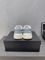 Chanel 25 Sneaker Blue White Cowhide 540335