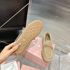 Miu 26s Loafer Light Khahi Suede 683946
