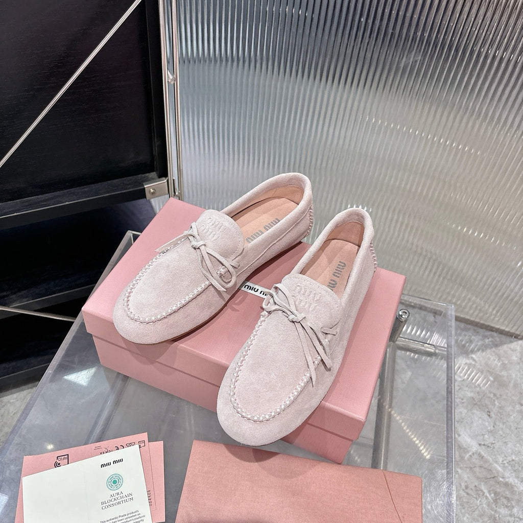 Miu 26s Loafer Light Pink Suede 683947