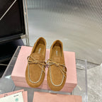 Miu 26s Loafer Camel Suede 683948