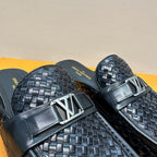 LV EASY MULE IN MINI DAMIER BLACK CALFSKIN
