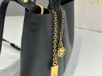 Chloe Spin Small Bag 18cm Black Calfskin
