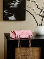Chanel 25 Flap Bag Pink Red Sequin Leather 322958