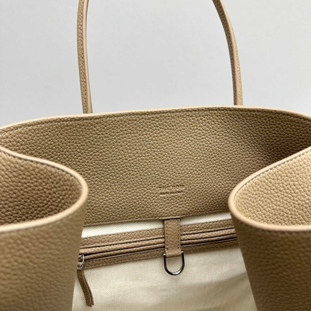 The Row Margaux 17 Beige Calfskin