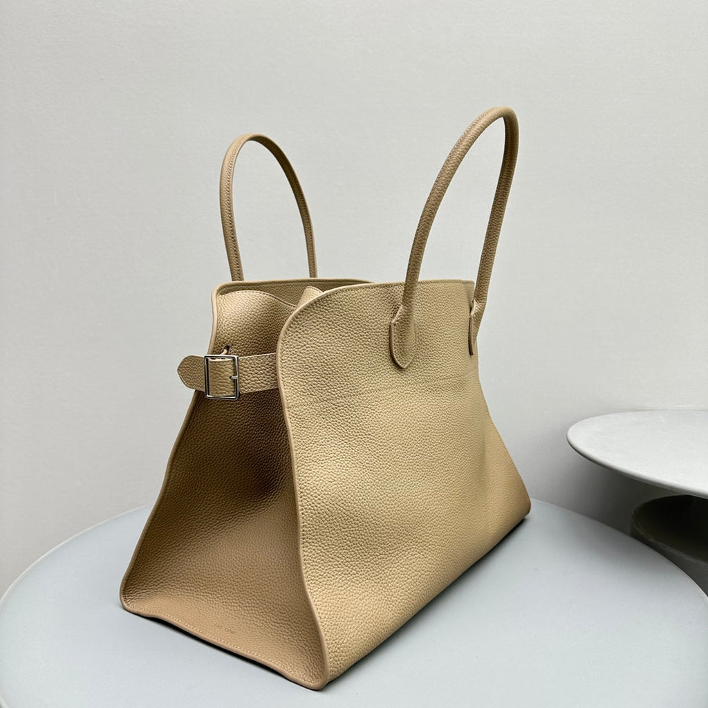 The Row Margaux 17 Beige Calfskin