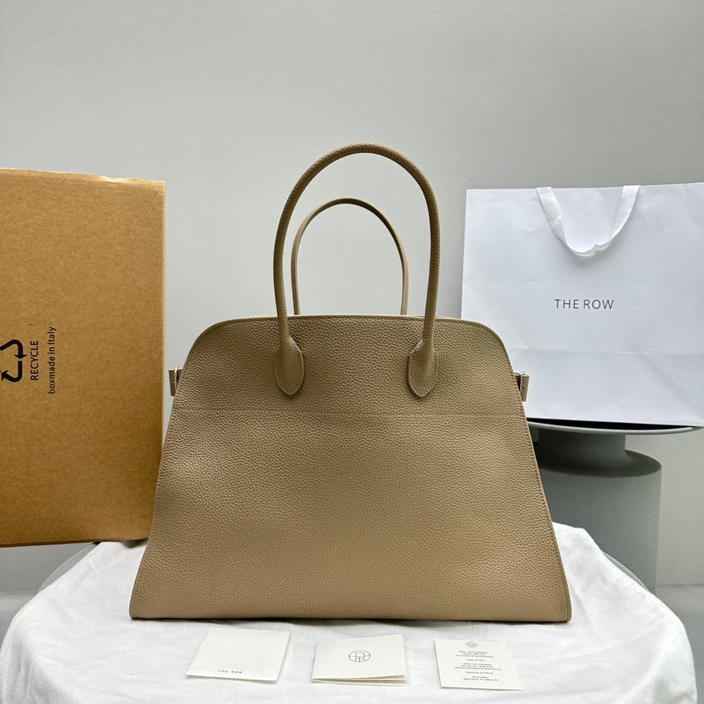 The Row Margaux 17 Beige Calfskin