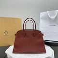 The Row Margaux 17 Burgundy Leather