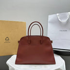 The Row Margaux 17 Burgundy Leather