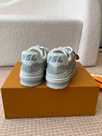 LV Trainer Sneaker 30mm Blue Gray Cowhide