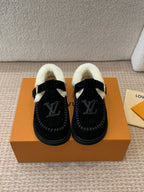COLORADO COMFORT MARY JANE IN BLACK SUEDE AND SHEARLING LINING