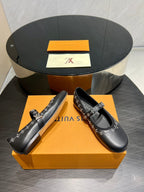 LV Romy Flat Ballerina Black Lambskin 516500