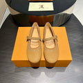 LV Romy Flat Ballerina Light Brown Lambskin 516501