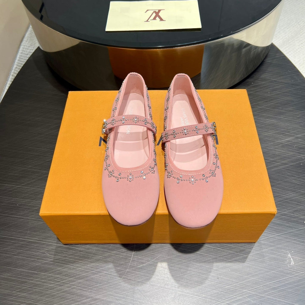 LV Romy Flat Ballerina Pink Lambskin 516502