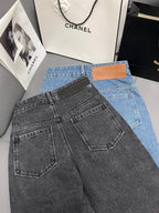 Loew White Anagram Dark Grey Jean