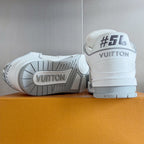 LV Trainer Sneaker 30mm White Mix Grey Cowhide