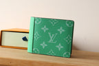 LV M30995 Multiple Wallet Green Monogram Canvas & Taïga Leather 180059