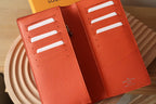 LV BRAZZA Wallet Orange Taiga Leather & Monogram Eclipse Canvas 180048