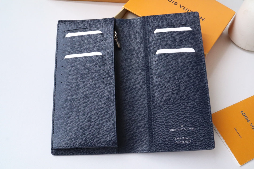 LV Pocket Organizer Vertical Blue Damier Heritage Canvas 217109