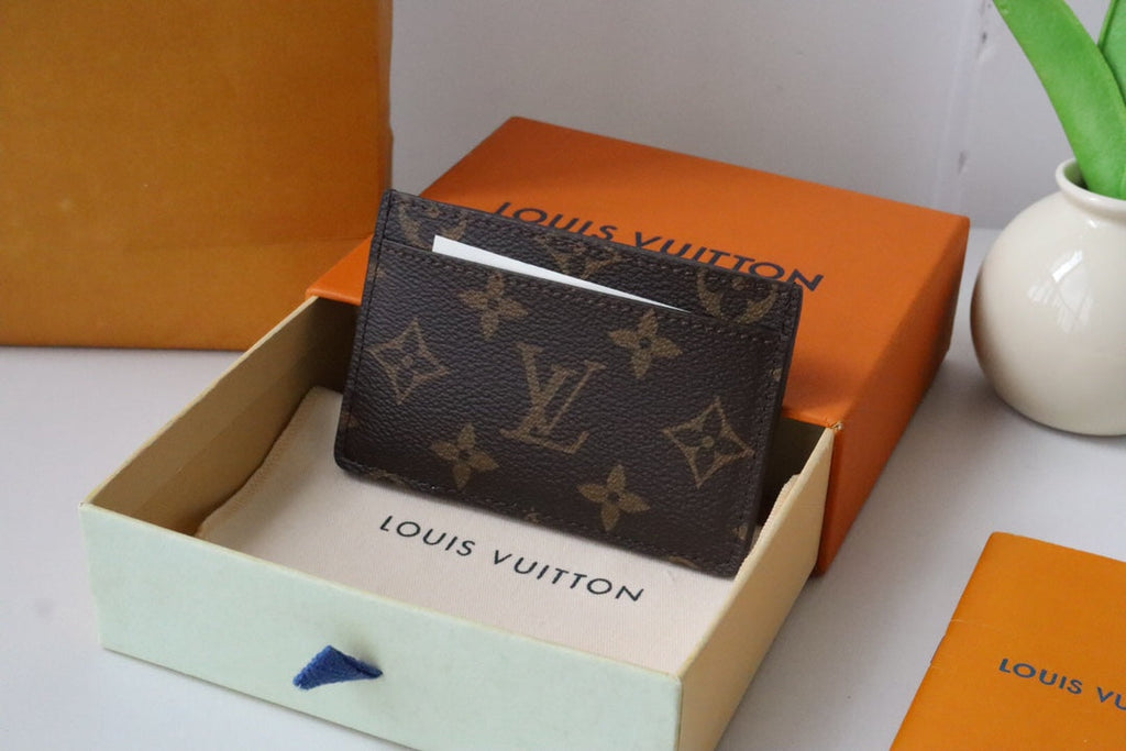 LV x SY Horse Card Holder Brown Green Monogram Canvas 204656
