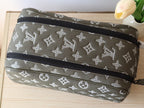 LV Dopp Kit Toiletry Bag Anthracite Grey Monogram Cowhide  224279