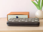 LV M12578 Zipper Wallet Anthracite Grey Monogram Cowhide 224284