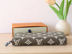 LV M12578 Zipper Wallet Anthracite Grey Monogram Cowhide 224284