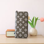 LV M12504 Zipper Wallet Anthracite Grey Monogram Cowhide 224285