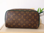 LV Dopp Kit Borneo Green Monogram Macassar Canvas 224218