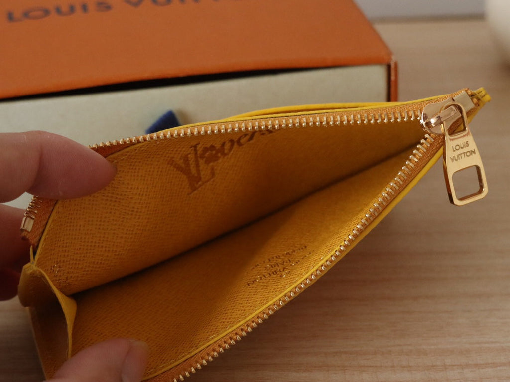 LV Coin Card Holder Yellow Monogram Heritage Canvas 224159