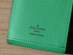 LV M81538 Brazza Wallet Green Monogram Canvas & Calfskin 224093